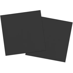 Folat 40x stuks servetten van papier zwart 33 x 33 cm -