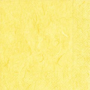 Paperdesign 40x luxe tafel diner/lunch servetten 33 x 33 cm creme geel melange 3-laags -