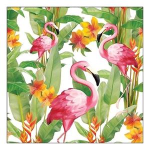 Ambiente 40x Flamingo exotisch thema servetten 33 x 33 cm -
