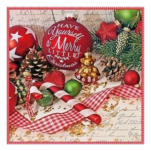 Ambiente 20x Kerst servetten in kerstsfeer 33 x 33 cm -