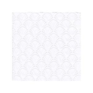 Ihr 32x Luxe 3-laags servetten met patroon wit 33 x 33 cm -
