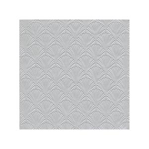 Ihr 32x Luxe 3-laags servetten met patroon zilver 33 x 33 cm -