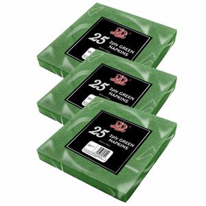 DID 75x Groene servetten 2-laags van papier 33 x 33 cm -