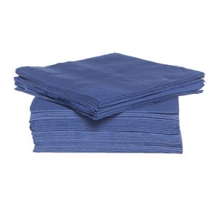 Cosy & Trendy 80x stuks luxe kwaliteit servetten blauw x cm -