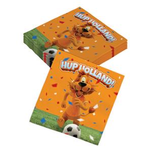 Paperdreams Servetten 24x Loeki de Leeuw Hup Holland oranje 33 x 33 cm -