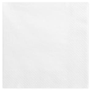 PartyDeco 60x Papieren tafel servetten wit 33 x 33 cm -