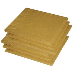 60x Gouden servetten 33 x 33 cm -