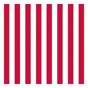 Ambiente 60x Servetten gestreept rood/wit 3-laags -