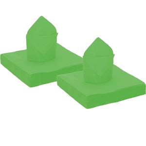 Santex 50x stuks feest servetten fel groen - x cm - papier -