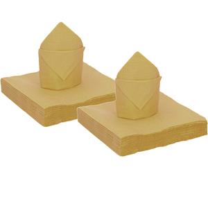 Santex 50x stuks feest servetten goud - x cm - papier -