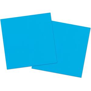 Folat 80x stuks servetten van papier blauw 33 x 33 cm -