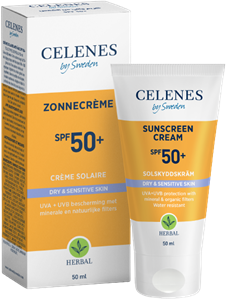 Celenes Herbal zonnecrème spf50+ droge & gevoelige huid 50ml