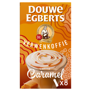 Douwe Egberts ouwe Egberts Verwenkoffie Latte Caramel oploskoffie 8 stuks bij Jumbo