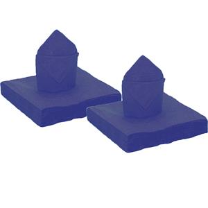 Santex 50x stuks feest servetten kobalt blauw - x cm - papier -