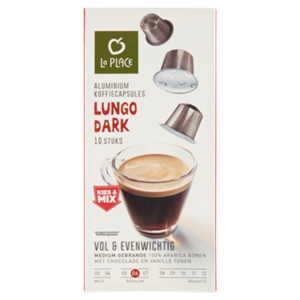 La PLACE VerticalLine;  Koffiecups Lungo Dark 10 Stuks Aanbieding bij Jumbo