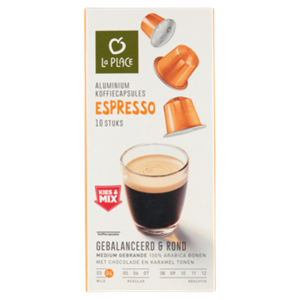 La PLACE VerticalLine;  Koffiecups Espresso 10 Stuks Aanbieding bij Jumbo
