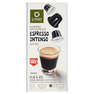La PLACE VerticalLine;  Koffiecups Espresso Intenso 10 Stuks Aanbieding bij Jumbo