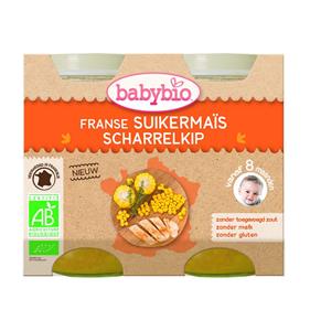 Babybio Zachte mais met kip 200 gram bio