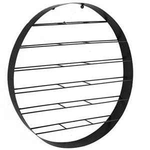 Vtw Living  Industrieel Wijnrek Rond - Zwart - Metaal - 118 cm