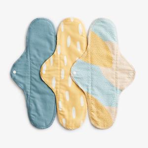 ImseVimse Wasbaar nachtmaandverband bio katoen, 3 stuks (Design: Blue Sprinkle)