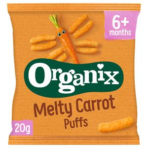 Organix  Fingerfoods Maïs Knabbels - 6+M - 20gr - met Wortel