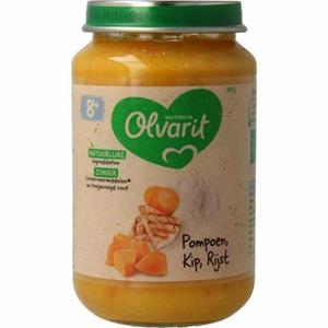 Olvarit Pompoen kip rijst 8M14 200g