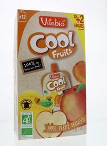 Vitabio Coolfruit appel-perzik-abrikoos 90 gram bio 12x90g