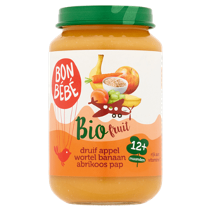 Bonbebe Bio 12F1201 Druif Appel Wortel Banaan