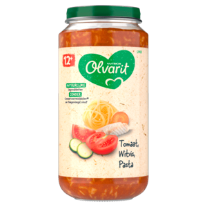 Olvarit 12+mnd Tomaat Witvis Pasta