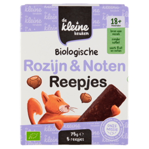 De Kleine Keuken Biologische rozijnen & noten reepjes