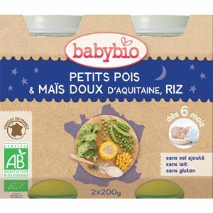 Babybio Groenten erwten mais rijst 200 gram bio