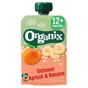 Organix rganix Knijpfruit Havermout, abrikoos & banaan 12mnd bij Jumbo