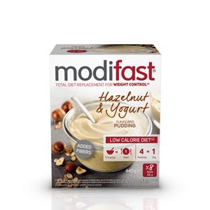 Modifast 8x  Intensive Pudding Yoghurt Hazelnoot 8 x 55 gr