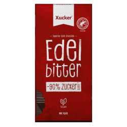 Vegane Edelbitter-Schokolade mit Xylit (75 % Kakao)