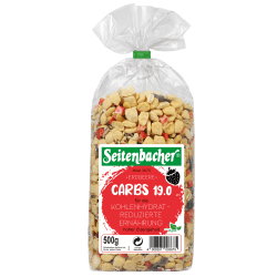 Seitenbacher Müsli CARBS 19.0 500g Strawberry, bes  muesli granen Brei pap Koolhydraatarme granen