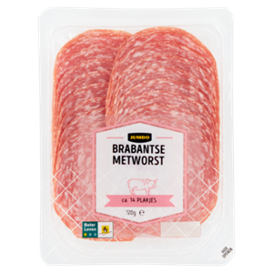 JUMBO VerticalLine;  Brabantse Metworst 120g Aanbieding bij 