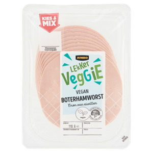 JUMBO VerticalLine;  Lekker Veggie Boterhamworst Vegan 110g Aanbieding bij 