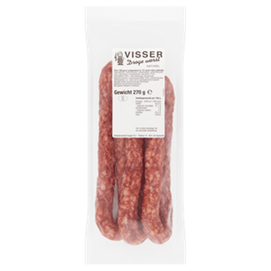 Visser Droge worst naturel 3 stuks