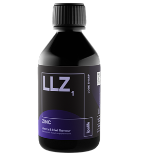 Lipolife UK LLZ1 Zink 250ml liposomaal kers en kiwismaak