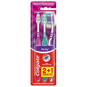 Colgate 6x  Tandenborstel ZigZag Medium 3 stuks