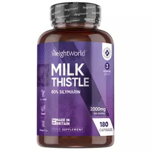 WeightWorld Mariadistel capsules 2000 mg - 180 capsules voor 3 maanden - Vegan