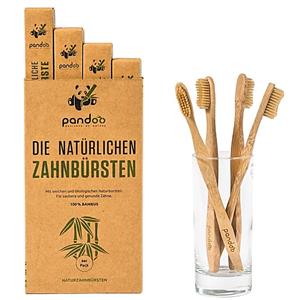 Pandoo Bambus Zahnbürste 4-er Pack