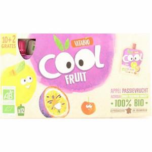 Vitabio Coolfruit appel passievrucht 90 gram bio 12x90g