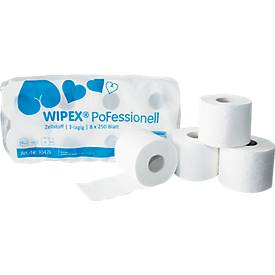 WIPEX toiletpapier PoFessional, 250 vellen per rol, 3-laags, 72 rollen