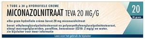 Miconazolnitraat 20mg/g crème tube 30 gram