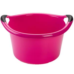 Forte Plastics Groot kunststof teiltje/afwasbak rond met handvatten 15 liter roze -