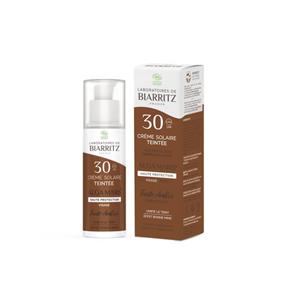 Laboratoires de Biarritz Suncare amber tinted face sunscreen SPF30