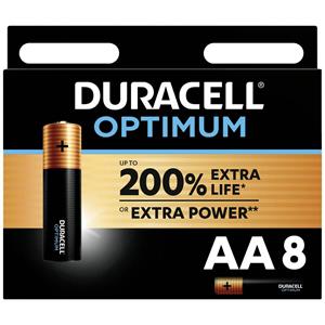 Duracell Optimum AA batterij (penlite) Alkaline 1.5 V 8 stuk(s)