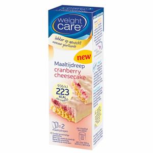 6x Weight Care Maaltijdreep Cranberry Cheesecake 2 x 58 gr