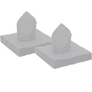 Santex 50x stuks feest servetten zilver - x cm - papier -